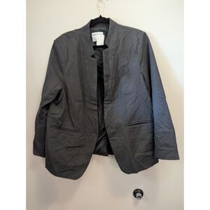 Old Navy Blazer Womens XL Gray 1 Button Suit Jacket Career Business Office NWT